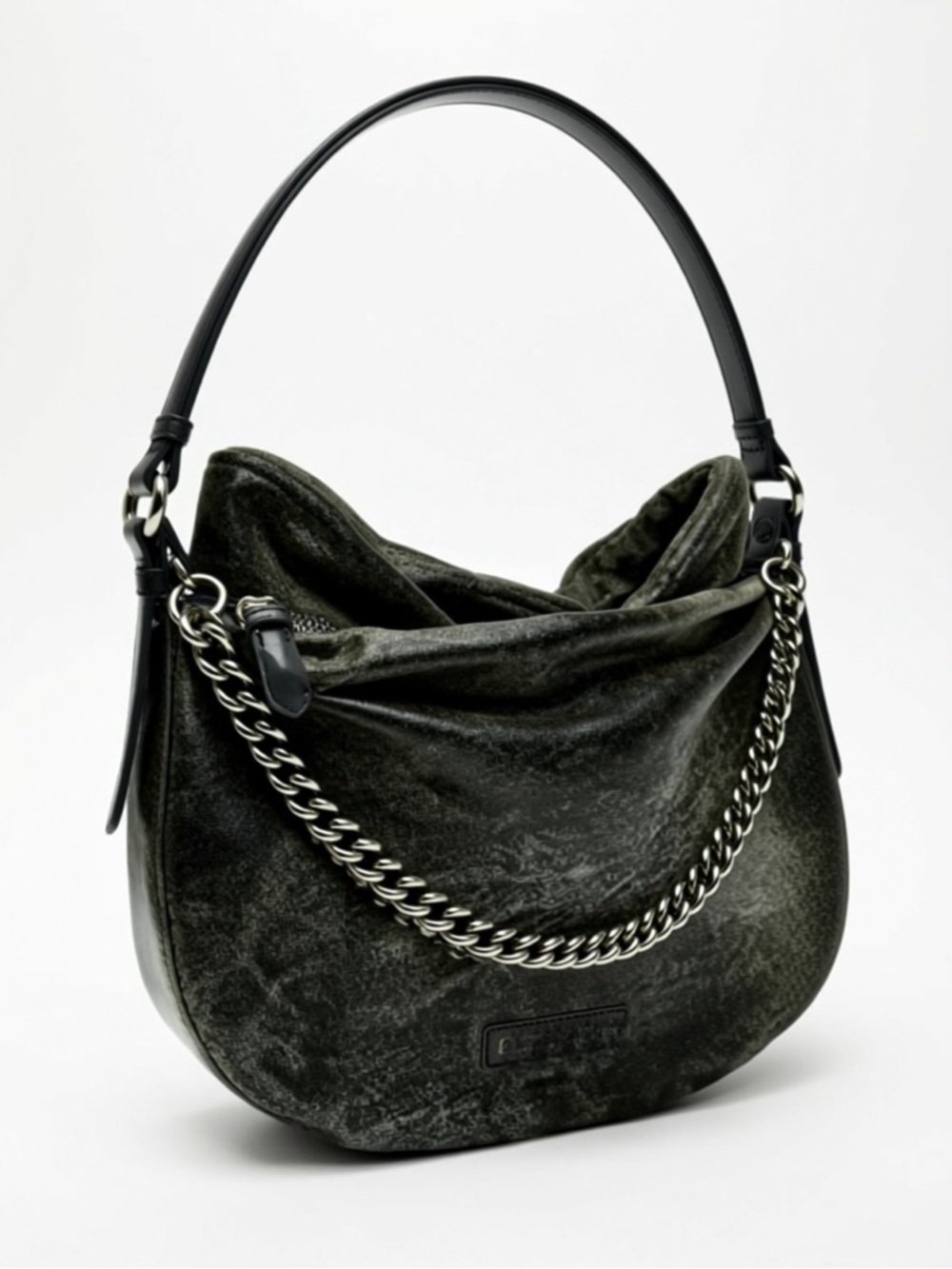 Jimmy Choo distressed leather Hobo Bag